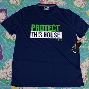 New 2018 Seattle Seahawks Under Armour Loose Tee Jersey Shirt Vintage